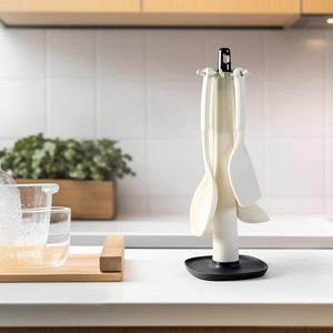 Support rotatif pour ustensiles de cuisine à 360 degrés avec six crochets, organiseur de rangement pour comptoir - Product Image 4