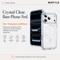 Coque de téléphone magnétique antichoc en TPU transparent avec anneau de caméra métallique détachable pour iPhone 18 17 16 Pro Max, idéale pour l'impression OEM