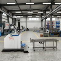 Robot Paletizador Automático Cobot con PLC y Motor para Apilado de Cajas de Cartón, 8-10 Cajas/Minuto, Almohadillas de Papel en Cada Capa del Palet