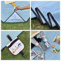 Wego RG04 Mini Sac de plage pliable portable extra large en tissu Oxford, résistant au sable et imperméable, idéal pour le camping et les pique-niques, vente en gros personnalisée