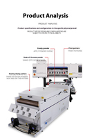 Impresora A3 Digital T-shirt DTF con cabezal I3200 de 30cm Nueva condición 1 año de garantía Modelo A1