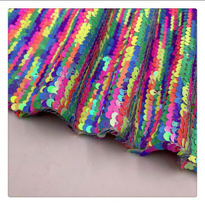 Tùy Chỉnh Chất Lượng Cao Hành Lý Giày Áo Tắm Chất Liệu Nặng Hoa Đầy Màu Sắc Gradient Sáng Bóng Nàng Tiên Cá <span class=keywords><strong>Sequin</strong></span> Reversible Vải <span class=keywords><strong>Sequin</strong></span> - Product Image 5