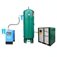 Compresseur d'air rotatif à vis VSD KAISHAN 15KW/22KW, moteur lubrifié, faible bruit, refroidissement par air, fabricant chinois
