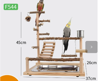 Support pour perroquet en bois de poivre du Sichuan, avec filet d'escalade, échelle, balançoire, jouet pour oiseaux et pont suspendu F544 Chine