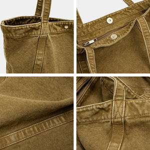 fourre-tout personnalisés en OEM 2025 Nouvelle marque pour dames Grande capacité Sacs fourre-tout en cuir vintage pour femmes - Product Image 5