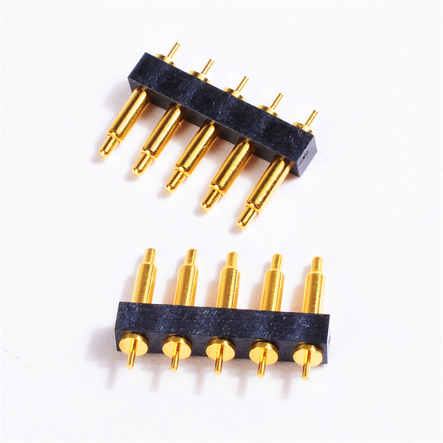 JIATEL Magnet Pogo Pin Connector 5-Pin Spring Loaded Rectangular JIATEL