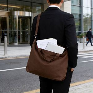 Custom Pattern Canvas Multifunctional Crossbody Shoulder Handheld <b>Large</b> Capacity Tote Shopping <b>Bag</b> - Product Image 3