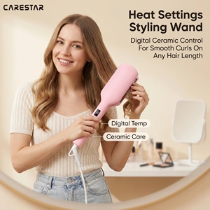 Rizador <span class=keywords><strong>de</strong></span> Pelo Ajustable con Revestimiento Cerámico, Calentamiento Rápido PTC, Estilo <span class=keywords><strong>Ondas</strong></span> <span class=keywords><strong>de</strong></span> <span class=keywords><strong>Sirena</strong></span> y Rizos en Espiral 360 °   Rizador <span class=keywords><strong>de</strong></span> Pelo Profesional con Apagado Automático - Product Image 3