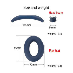 Pour <span class=keywords><strong>Bose</strong></span> QC45/QC25/QC35/AE2/QC1/QC Ultra casque couverture remplacement Silicone protection Cove ensemble (ne comprend pas les écouteurs) - Product Image 6