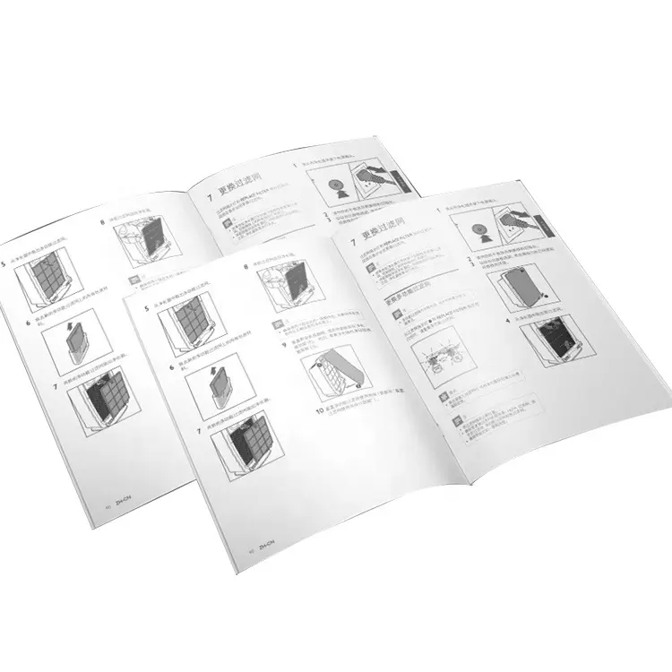 Tờ Rơi Khâu Yên Xe Gấp Tùy Chỉnh Sách Hướng Dẫn Sử Dụng/Hướng Dẫn/Brochure/ Catalogue