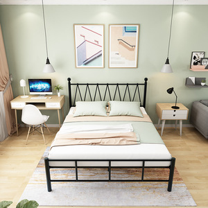 <b>Single</b> <b>Bed</b> <b>Adults</b> <b>Storage</b> Modern Style Metal <b>Adult</b> Student Dormitory Cheap Commercial Metal Frame Steel Apartment <b>Bed</b> - Product Image 5