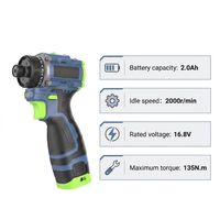 16.8V Brushless Cordless Impact Driver 135N.m High Torque Electric Screwdriver Power Tool