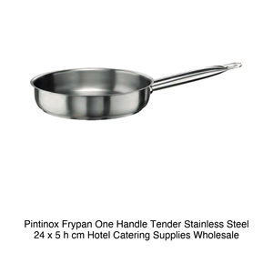 Stainless Steel Frying <b>Pan</b> with Long <b>Handle</b> Ø 24 cm H 5 cm Tender Pintinox - Product Image 2