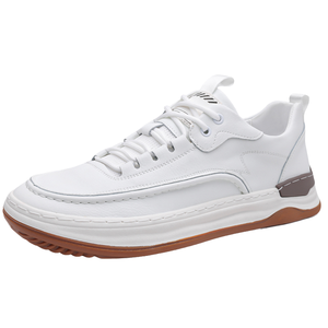 Nouveaux modèles de mocassins décontractés en cuir véritable, durables, à lacets, classiques, faits à la main, avec doublure en mesh et semelle intérieure en EVA, chaussures de printemps pour hommes - Product Image 1