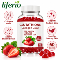 Complément alimentaire à base de gommes à mâcher aromatisées à la fraise, enrichi en glutathion et collagène, 60 unités