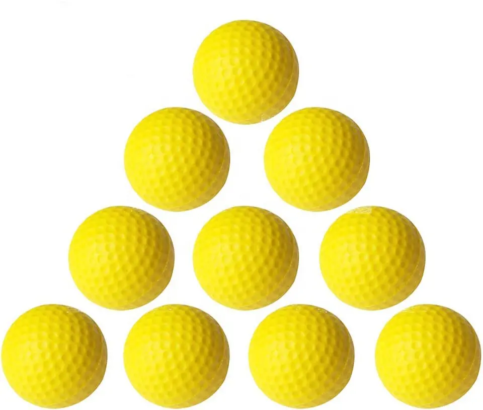 Bola de golfe de espuma pu macia, logotipo personalizado, ambientes internos e externos de alta qualidade