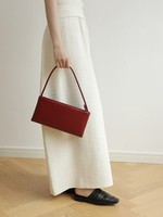 Tas Selempang Kulit Sapi Asli Minimalis Retro untuk Wanita, Dompet Kulit Sapi Asli Mewah dengan Tali Terintegrasi OEM