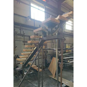 Escaliers intérieurs australiens <span class=keywords><strong>en</strong></span> bois massif hêtre et chêne avec rampes <span class=keywords><strong>en</strong></span> verre pour la maison - Product Image 1