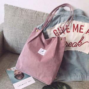 Free Sample <b>Bags</b> for Women <b>Corduroy</b> Shoulder <b>Bag</b> Reusable Shopping <b>Bags</b> Casual <b>Tote</b> Female Handbag - Product Image 3
