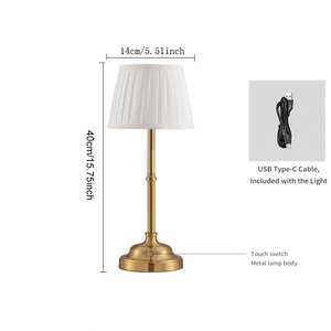Lámpara de Mesa Senya-Pro con Base Metálica Retráctil y Brillo Ajustable, Perfecta para Decoración del Hogar, Mesita de Noche de Hotel o Sala de Estar - Product Image 4