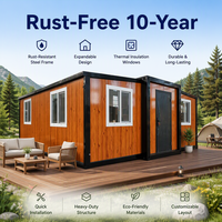 Casa Prefabricada con Diseño Personalizado, Paneles de Aislamiento PU de Alta Calidad y Terraza Amplia para Zonas Remotas, Vivienda Privada u Oficina