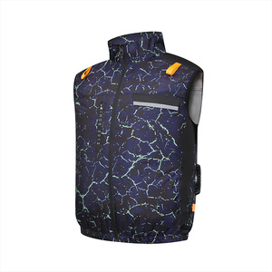 Gilet Estivo Rinfrescante con Strisce Riflettenti e Cerniera, Abbigliamento da Lavoro con Ventilatore - Product Image 5