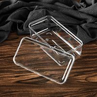Contenants alimentaires rectangulaires miniatures en plastique transparent jetables personnalisés en gros pour l'emballage de biscuits, macarons, soda, craquelins et cookies