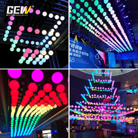 GEVV Winch RGB Colorful DMX Auto Lift Ball LED Kinetic Light pour scène, discothèque, bar, club, mariage