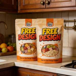 Free Design Custom Printed Food Packaging Candy <b>Bag</b> Resealable With Window Stand up Pouch Plastic Packaging Snack <b>Bags</b> - Product Image 5