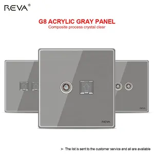 TV computer telephone socket surface REVA gray household concealed broadband satellite digital TV network cable socket