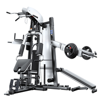 WENDY Equipo de Gimnasio Doméstico Unisex de 3 Estaciones, Herramienta de Entrenamiento de Fuerza Multifuncional Versátil Hecha de Metal Resistente