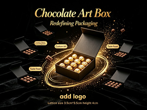 EBB Eco-Friendly Recyclable Luxury Magnetic Closure Chocolate Gift <b>Box</b> Custom Logo Rigid Packaging <b>Box</b> - Product Image 1