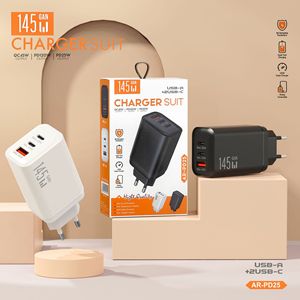 EU/chúng tôi cắm 145W 3 cổng <span class=keywords><strong>USB</strong></span>-C sạc nhanh <span class=keywords><strong>USB</strong></span> Loại C điện thoại di động sạc nhanh <span class=keywords><strong>Power</strong></span> <span class=keywords><strong>Adapter</strong></span> 145W Type-C PD tường sạc - Product Image 1