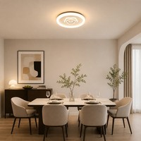 Plafonnier LED d'usine Zhongshan, motif floral rose, montage encastré, luminaire intelligent 3 couleurs, décoration moderne pour salon et chambre