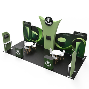 Soporte de exhibición de Feria Comercial con marco de aluminio portátil de 10 pies, stand de feria de exposición interior, tipo recto para publicidad - Product Image 2