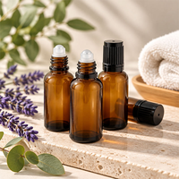 Flacon compte-gouttes rond en verre ambré de 5 ml, 10 ml, 15 ml, 20 ml, 30 ml, 50 ml, 100 ml, en stock, avec bouchon inviolable pour huiles essentielles