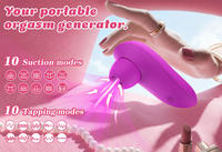 Intelligenter Klitoris-Leckvibrator mit G-Punkt-Stimulation, Zungentechnologie, Saugfunktion, 10 Frequenzen, USB-Aufladbar, IPX7 Wasserdicht