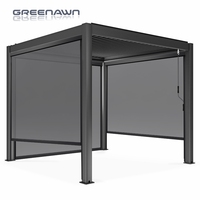 Pergola Greenawn en aluminium, robuste, autoportante, pour extérieur, pavillon de jardin en aluminium, toit rigide, gazebo pergola