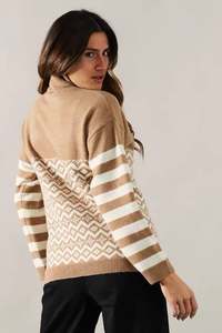 FNJIA <strong>Women's</strong> Custom Crew Neck Jacquard Pullover Christmas <strong>Jumper</strong> with Cartoon Pattern Winter Ugly <strong>Xmas</strong> Sweater - Product Image 3