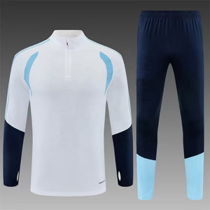 Maglie da <span class=keywords><strong>Calcio</strong></span> Nazionali 2026 All'ingrosso - Maglia da Allenamento Estiva <span class=keywords><strong>Bianca</strong></span> a Mezza Zip a Maniche Corte di Alta Qualità - Product Image 2