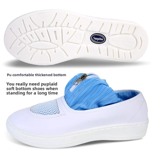 PU Comfortabele Zool Mesh Bovenste Anti-Statische Hoge Kuit Laarzen Stofvrije Schone Werkschoenen - Product Image 4