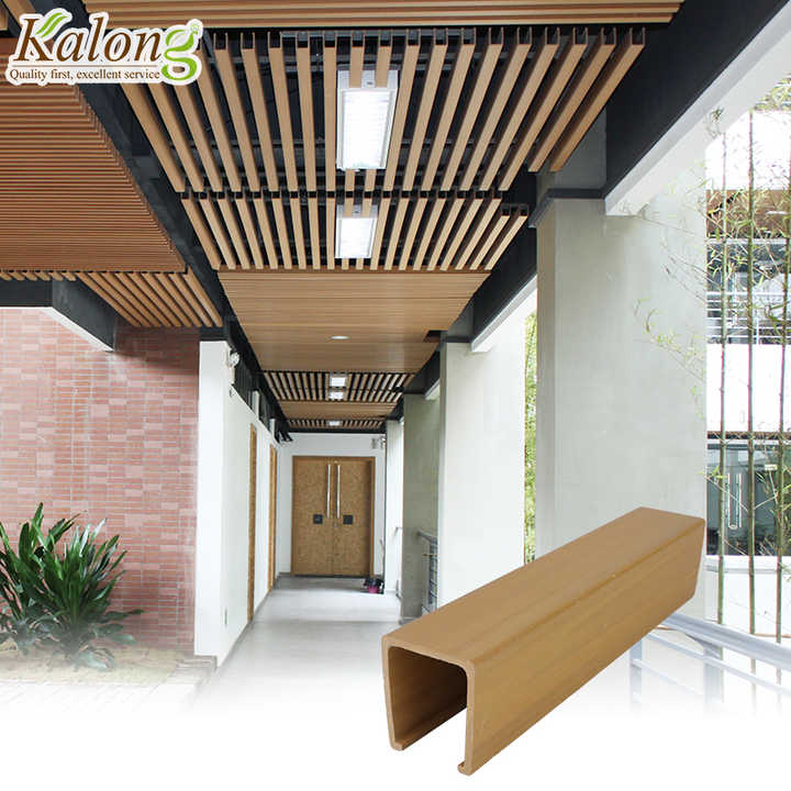 3D Suspended Ceiling WPC Linear Modern Interior Ceilings