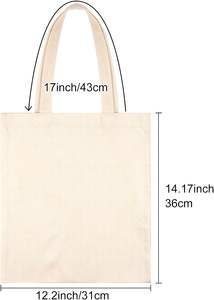 ถุงผ้านุ่มพร้อมหูจับถุงผ้าฝ้ายธรรมชาติพิมพ์ลาย - Product Image 3