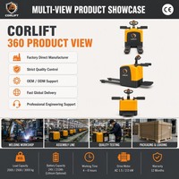 Transpalette Électrique Autoporté avec Plateforme Pliante pour la Logistique d'Entrepôt et la Manutention des Marchandises