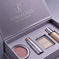 Étui rigide magnétique professionnel pour logo, idéal pour les cadeaux cosmétiques, avec estampage argenté, pelliculage mat, gaufrage et doublure en éponge, marque OEM