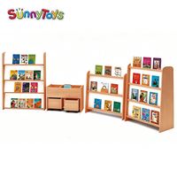Armoire sensorielle moderne pour enfants, bibliothèque de maternelle avec mobilier scolaire