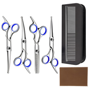 Pet Grooming Scissors Set Stainless Steel Professional Dog Hair Cutting Tools For Teddy Dogs With Comb And Cleaning Cloth - Product Image 4