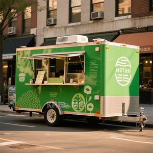 Camionnette de restauration mobile carrée standard européenne en fibre de verre, avec friteuse, pour glaces et vente de nourriture en extérieur - Product Image 3