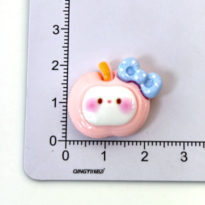 Cute Pink Purple Cherry Bunny Resin Hair <b>Clips</b> DIY Jewelry Accessories Mixed Colors Manual Craft For Daily Use - Product Image 4