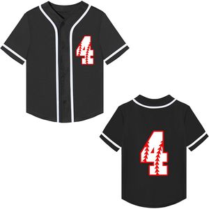 Camiseta de béisbol para niños pequeños, cuello en V, manga corta, transpirable, para bebés, niños y niñas, camisetas para fiesta de 3.º y 4.º cumpleaños - Product Image 1